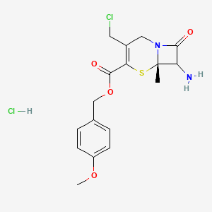 B569505 (4-methoxyphenyl)methyl (6S)-7-amino-3-(chloromethyl)-6-methyl-8-oxo-5-thia-1-azabicyclo[4.2.0]oct-3-ene-4-carboxylate;hydrochloride CAS No. 115369-44-3