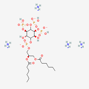 molecular formula C21H54N4O22P4 B569510 PtdIns-(3,4,5)-P3 (1,2-dihexanoyl) (ammonium salt) 