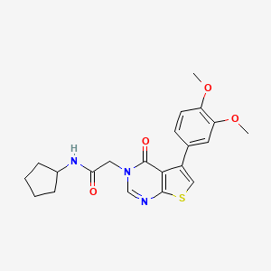 molecular formula C21H23N3O4S B5695185 N-cyclopentyl-2-[5-(3,4-dimethoxyphenyl)-4-oxothieno[2,3-d]pyrimidin-3(4H)-yl]acetamide 