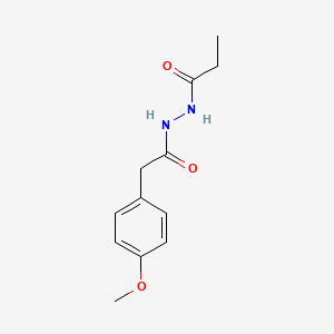 molecular formula C12H16N2O3 B5695255 N'-[2-(4-methoxyphenyl)acetyl]propanehydrazide 
