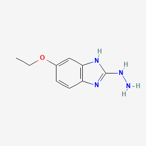 molecular formula C9H12N4O B569526 1H-Benzimidazole, 6-ethoxy-2-hydrazinyl- CAS No. 113977-04-1