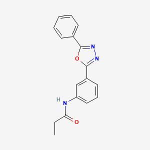 molecular formula C17H15N3O2 B5695350 N-[3-(5-phenyl-1,3,4-oxadiazol-2-yl)phenyl]propanamide 