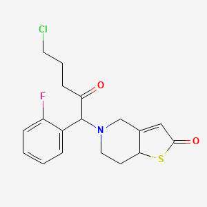 5-[5-Chloro-1-(2-fluorophenyl)-2-oxopentyl]-4,6,7,7a-tetrahydrothieno[3,2-c]pyridin-2-one