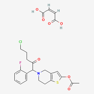 5-(5-Chloro-1-(2-fluorophenyl)-2-oxopentyl)-4,5,6,7-tetrahydrothieno[3,2-c]pyridin-2-yl acetate maleate