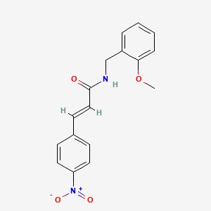 molecular formula C17H16N2O4 B5695604 N-(2-methoxybenzyl)-3-(4-nitrophenyl)acrylamide 