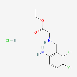 Ethyl 2-[(6-amino-2,3-dichlorophenyl)methylamino]acetate;hydrochloride