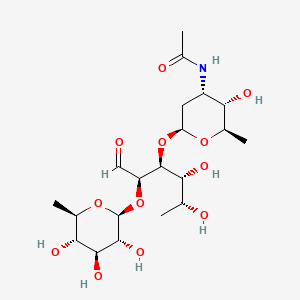 molecular formula C20H35NO12 B569571 Qui(b1-2)[Dig3NAc(b1-3)]aldehydo-Qui CAS No. 122037-04-1