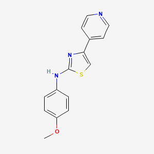 molecular formula C15H13N3OS B5695760 N-(4-methoxyphenyl)-4-pyridin-4-yl-1,3-thiazol-2-amine CAS No. 61889-63-2