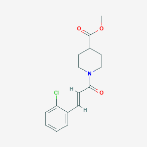 molecular formula C16H18ClNO3 B5695787 methyl 1-[(2E)-3-(2-chlorophenyl)prop-2-enoyl]piperidine-4-carboxylate 