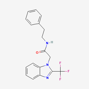 molecular formula C18H16F3N3O B5695832 N-(2-PHENYLETHYL)-2-[2-(TRIFLUOROMETHYL)-1H-13-BENZODIAZOL-1-YL]ACETAMIDE 