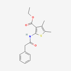 molecular formula C17H19NO3S B5695873 Ethyl 4,5-dimethyl-2-[(2-phenylacetyl)amino]thiophene-3-carboxylate 