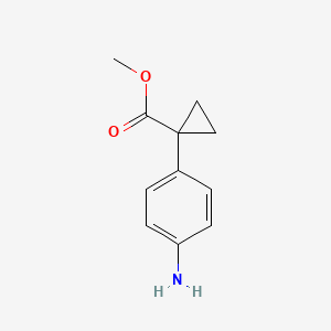 molecular formula C11H13NO2 B569588 Methyl 1-(4-aminophenyl)cyclopropanecarboxylate CAS No. 824937-45-3