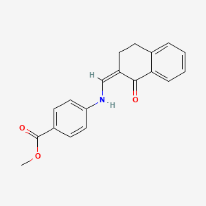 molecular formula C19H17NO3 B5695933 methyl 4-[[(Z)-(1-oxo-3,4-dihydronaphthalen-2-ylidene)methyl]amino]benzoate 