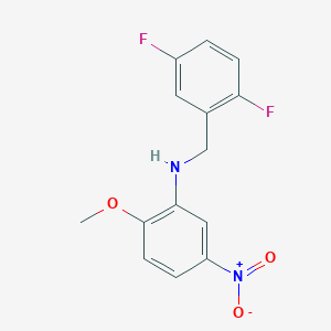 molecular formula C14H12F2N2O3 B5695950 N-(2,5-DIFLUOROBENZYL)-N-(2-METHOXY-5-NITROPHENYL)AMINE 