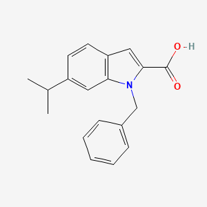 molecular formula C19H19NO2 B569602 1-Benzyl-6-(propan-2-yl)-1H-indole-2-carboxylic acid CAS No. 1240579-16-1