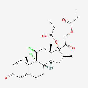 9,11beta-Dichloro-16beta-methyl-3,20-dioxopregna-1,4-diene-17,21-diyl dipropanoate