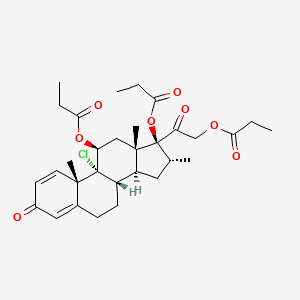 molecular formula C31H41ClO8 B569606 Beclomethasone 11,17,21-Tripropionate CAS No. 1709825-83-1