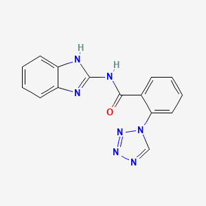 molecular formula C15H11N7O B5696073 N-(1,3-dihydro-2H-benzimidazol-2-ylidene)-2-(1H-tetrazol-1-yl)benzamide 