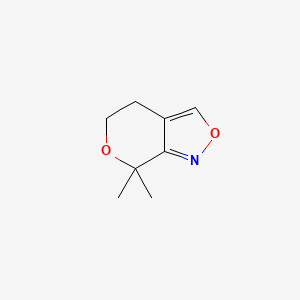 molecular formula C8H11NO2 B569608 7,7-dimethyl-5,7-dihydro-4H-pyrano[3,4-c]isoxazole CAS No. 123208-49-1