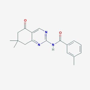 molecular formula C18H19N3O2 B5696099 N-(7,7-dimethyl-5-oxo-5,6,7,8-tetrahydroquinazolin-2-yl)-3-methylbenzamide 