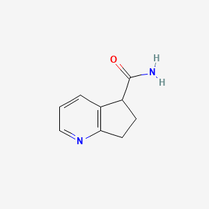molecular formula C9H10N2O B569618 6,7-dihydro-5H-cyclopenta[b]pyridine-5-carboxamide CAS No. 115271-77-7