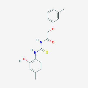 molecular formula C17H18N2O3S B5696201 N-[(2-hydroxy-4-methylphenyl)carbamothioyl]-2-(3-methylphenoxy)acetamide 
