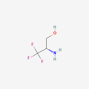 molecular formula C3H6F3NO B569621 (2S)-2-氨基-3,3,3-三氟丙醇-1 CAS No. 561323-79-3
