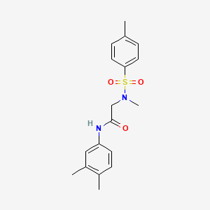 molecular formula C18H22N2O3S B5696248 N-(3,4-dimethylphenyl)-N~2~-methyl-N~2~-[(4-methylphenyl)sulfonyl]glycinamide 