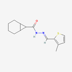 molecular formula C14H18N2OS B5696256 N-[(E)-(3-methylthiophen-2-yl)methylideneamino]bicyclo[4.1.0]heptane-7-carboxamide 