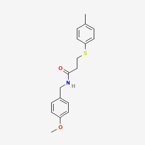 molecular formula C18H21NO2S B5696263 N-(4-methoxybenzyl)-3-[(4-methylphenyl)sulfanyl]propanamide 