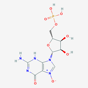 molecular formula C10H14N5O9P B056964 [(2R,3S,4R,5R)-5-(2-amino-7-oxido-6-oxo-3H-purin-7-ium-9-yl)-3,4-dihydroxyoxolan-2-yl]methyl dihydrogen phosphate CAS No. 119269-31-7