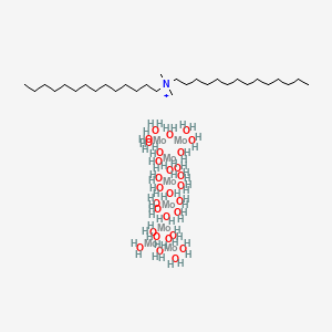 molecular formula C30H122Mo8NO29+ B569649 dimethyl-di(tetradecyl)azanium;molybdenum;nonacosahydrate CAS No. 117342-25-3