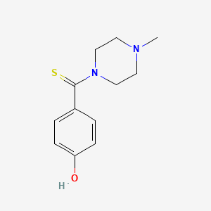 molecular formula C12H16N2OS B5696490 4-[(4-Methyl-1-piperazinyl)carbothioyl]phenol 