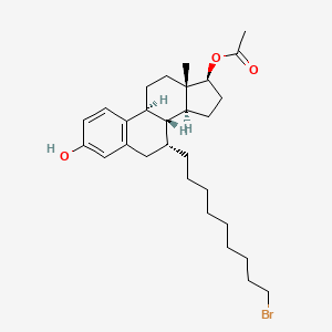 (7R,8R,9S,13S,14S,17S)-7-(9-Bromononyl)-3-hydroxy-13-methyl-7,8,9,11,12,13,14,15,16,17-decahydro-6H-cyclopenta[a]phenanthren-17-yl acetate