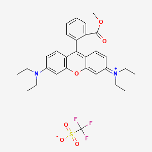 N,N-Diethyl-6-(diethylamino)-9-(2-(methoxycarbonyl)phenyl)-3H-xanthene-3-ylideneammonium trifluoromethanesulfonate