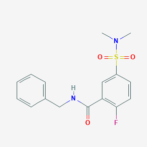 molecular formula C16H17FN2O3S B5696660 N-benzyl-5-(dimethylsulfamoyl)-2-fluorobenzamide 