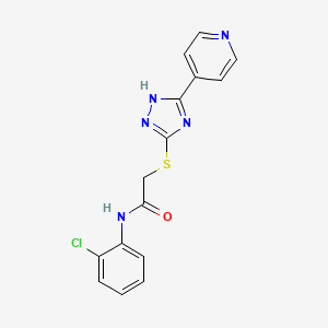 molecular formula C15H12ClN5OS B5696676 N-(2-CHLOROPHENYL)-2-{[5-(4-PYRIDINYL)-4H-1,2,4-TRIAZOL-3-YL]SULFANYL}ACETAMIDE 