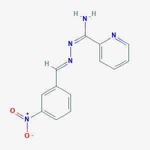 molecular formula C13H11N5O2 B5696762 N'-[(E)-(3-nitrophenyl)methylideneamino]pyridine-2-carboximidamide 