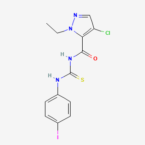 molecular formula C13H12ClIN4OS B5696791 N-[(4-chloro-1-ethyl-1H-pyrazol-5-yl)carbonyl]-N'-(4-iodophenyl)thiourea 