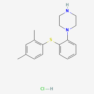 molecular formula C18H23ClN2S B569680 1-(2-((2,4-Dimethylphenyl)thio)phenyl)piperazine hydrochloride CAS No. 960203-28-5