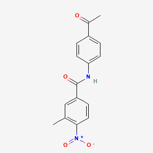 molecular formula C16H14N2O4 B5696866 N-(4-acetylphenyl)-3-methyl-4-nitrobenzamide CAS No. 313960-81-5