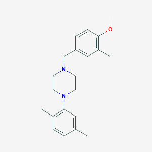 molecular formula C21H28N2O B5696872 1-(2,5-Dimethylphenyl)-4-[(4-methoxy-3-methylphenyl)methyl]piperazine 