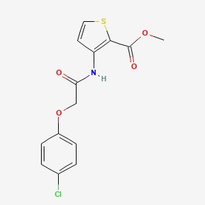 molecular formula C14H12ClNO4S B5696994 METHYL 3-{[2-(4-CHLOROPHENOXY)ACETYL]AMINO}-2-THIOPHENECARBOXYLATE 