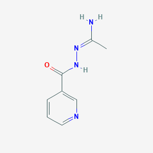 molecular formula C8H10N4O B056971 N-[(E)-1-aminoethylideneamino]pyridine-3-carboxamide CAS No. 114953-85-4
