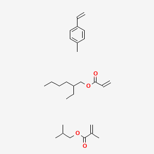 molecular formula C28H44O4 B569716 2-Propenoic acid, 2-methyl-, 2-methylpropyl ester, polymer with 1-ethenyl-4-methylbenzene and 2-ethylhexyl 2-propenoate CAS No. 118922-88-6