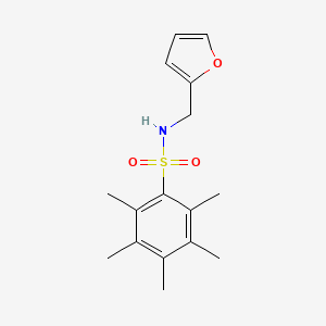 molecular formula C16H21NO3S B5697231 N-(furan-2-ylmethyl)-2,3,4,5,6-pentamethylbenzenesulfonamide 