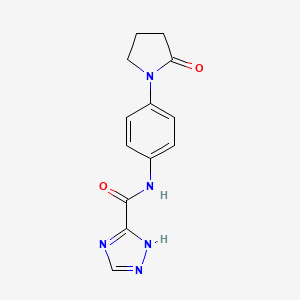 molecular formula C13H13N5O2 B5697239 N-[4-(2-oxopyrrolidin-1-yl)phenyl]-1H-1,2,4-triazole-5-carboxamide 