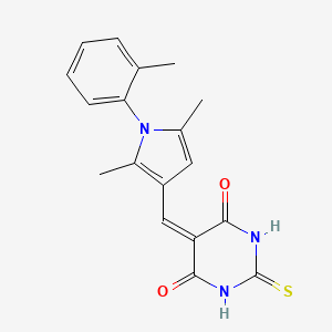 5-{[2,5-dimethyl-1-(2-methylphenyl)-1H-pyrrol-3-yl]methylene}-2-thioxodihydro-4,6(1H,5H)-pyrimidinedione