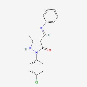 4-(anilinomethylene)-2-(4-chlorophenyl)-5-methyl-2,4-dihydro-3H-pyrazol-3-one