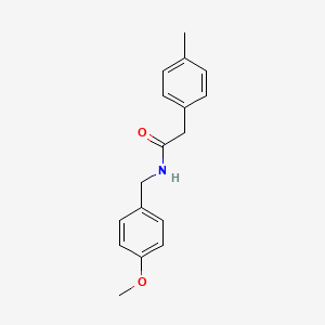 molecular formula C17H19NO2 B5697351 N-[(4-methoxyphenyl)methyl]-2-(4-methylphenyl)acetamide 